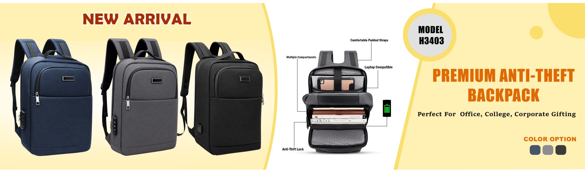 Laptop backpack