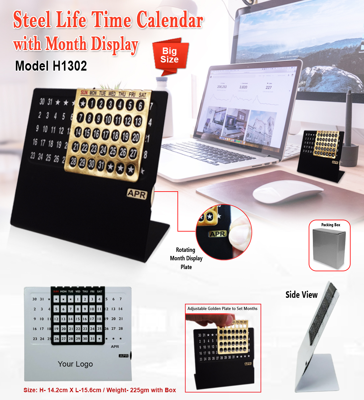 Desktop Life Time Calendar with Month Display