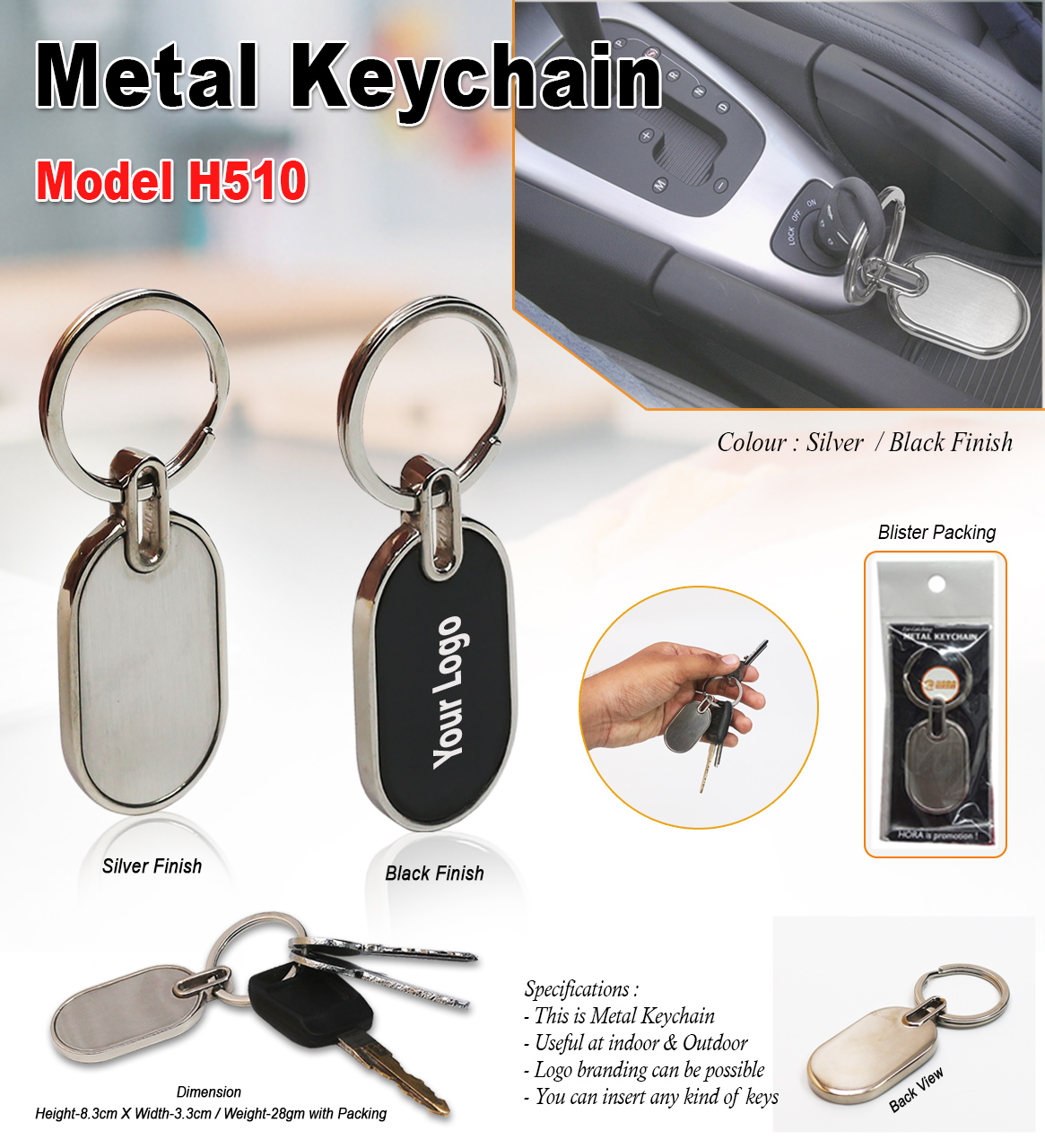 Stylee Metal Keychain