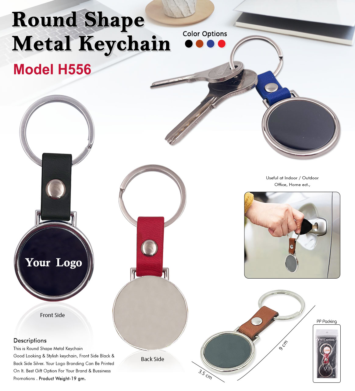 Roud Shape Metal Kechain