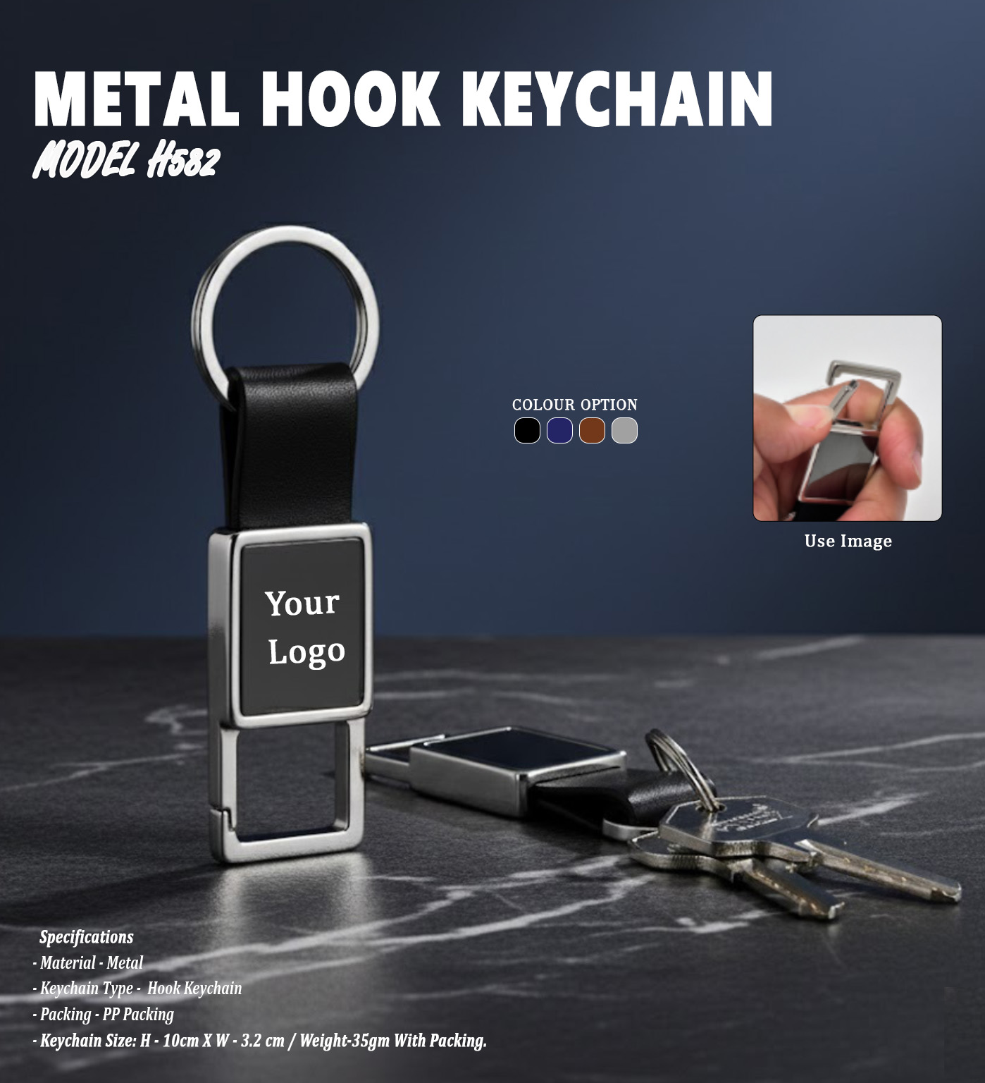 Metal Hook Keychain